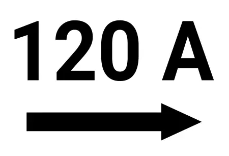 Wegweiser 120 A nach rechts Bild