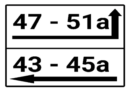  Wegweiser 47-51 rechts rum Bild