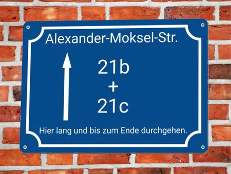 Wegweiser Alexander-Moskel-Str. Bild