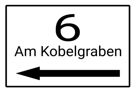 Wegweiser Am Kobelgraben nach links Bild