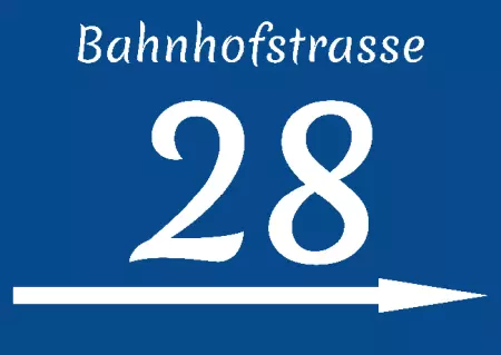  Wegweiser Bahnhofstraße 28 Bild