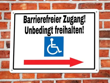 Wegweiser Barrierefreier Zugang Bild