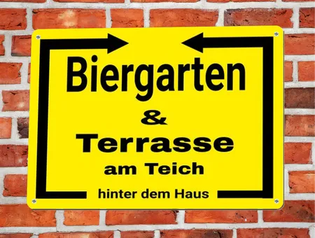 Wegweiser Biergarten Bild