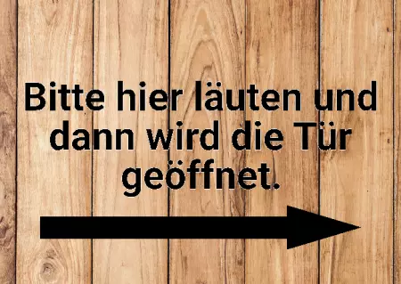  Wegweiser Bitte hier läuten und dann ... Bild