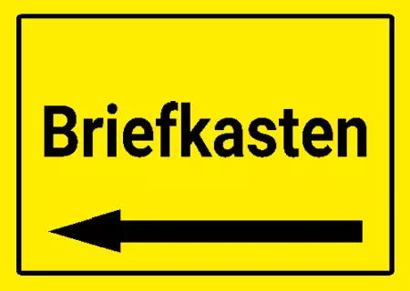 Wegweiser Briefkasten Bild