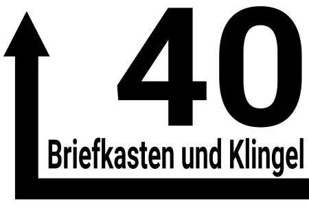 Wegweiser Briefkasten und Klingel Bild