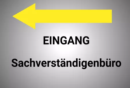 Wegweiser Eigang nach links Bild