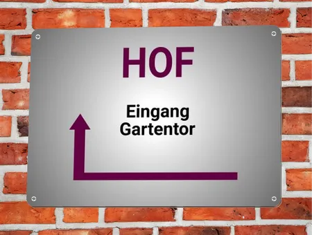 Wegweiser Eingang Gartentor Bild
