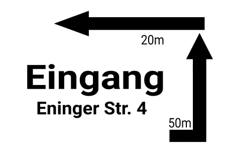 Wegweiser Eingang - Pfeile Bild