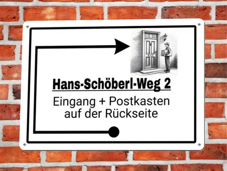 Wegweiser Eingang + Poststelle Bild