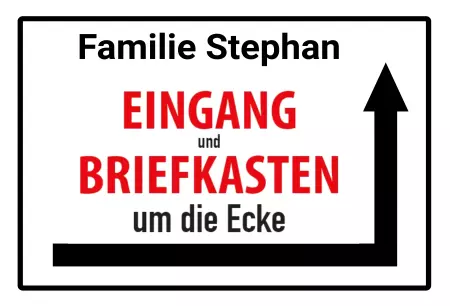Wegweiser Familie Stephan Eingang und Briefkasten um die ... Bild