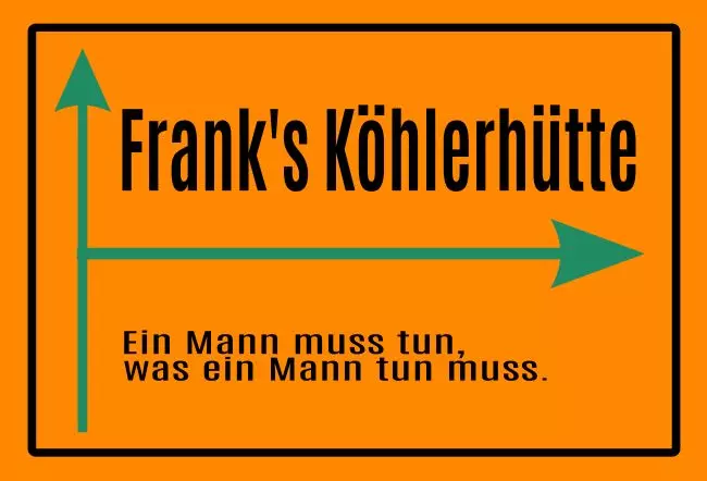  Wegweiser Franks Köhlerhütte Bild
