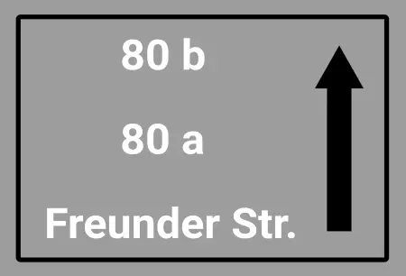 Wegweiser Freunder Straße 80a 80b Bild