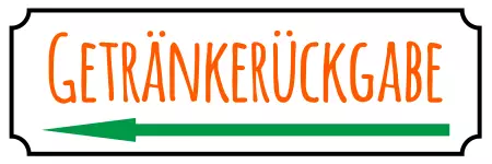 Wegweiser GETRÄNKERÜCKGABE Bild
