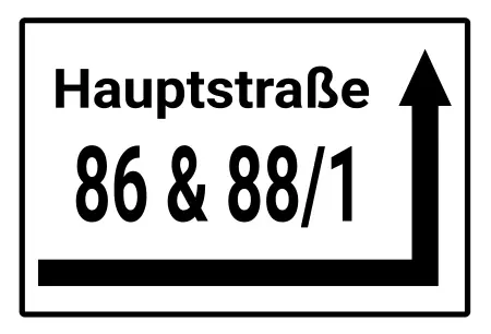 Wegweiser Hauptstraße rechts rum Bild