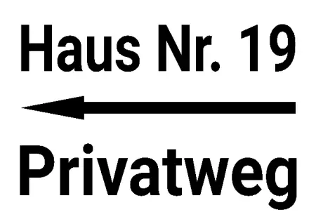 Wegweiser Haus Nr. 19 Bild