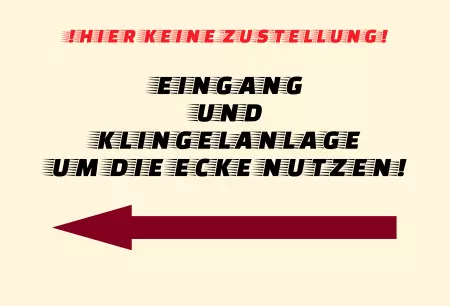 Wegweiser Hier keine Zustellung! Bild