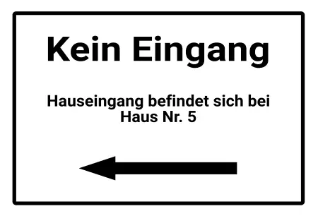 Wegweiser Kein Eingang Bild