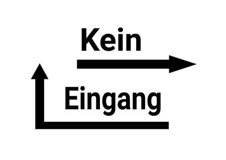 Wegweiser Kein Eingang mit Pfeil Bild