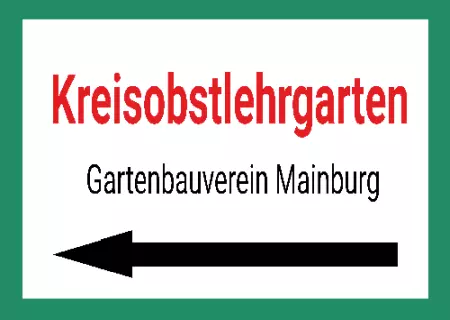 Wegweiser Kreisobstlehrgarten Bild