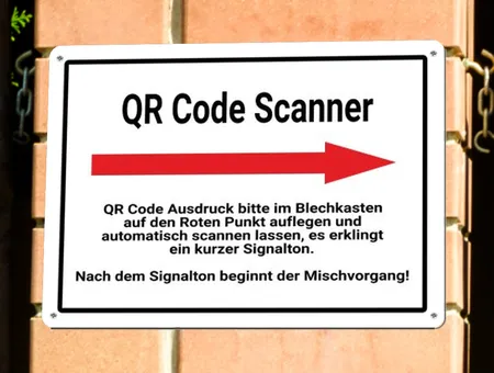 Wegweiser OR Code Scanner Bild