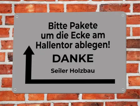 Wegweiser Pakete ablegen Bild