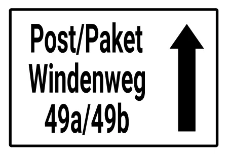 Wegweiser Post/Paket Windenweg 49a/49b Bild