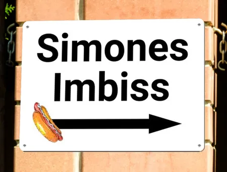 Wegweiser Simones Imbiss Bild