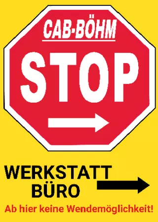  Wegweiser STOP - Werkstatt Büro Bild