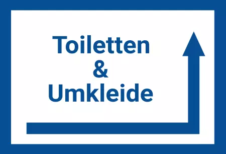 Wegweiser Toiletten und Umkleide Bild