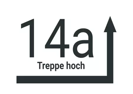 Wegweiser Treppe hoch Bild