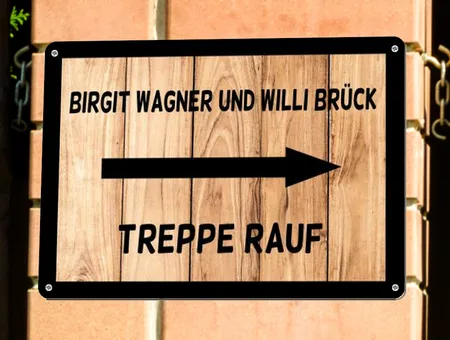 Wegweiser TREPPE RAUF Bild