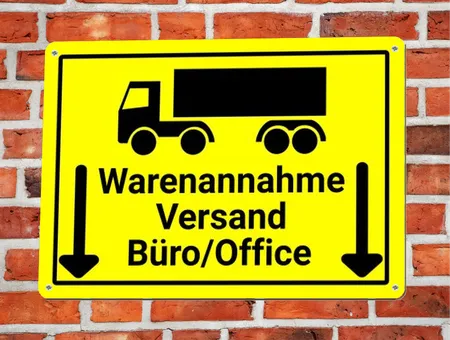 Wegweiser Warenannahme / Versand / Büro Bild