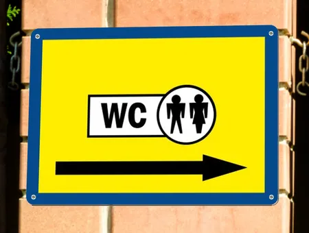 Wegweiser WC Bild