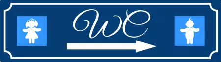 Wegweiser WC Bild