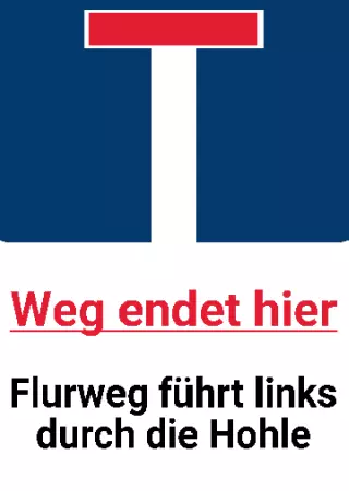  Wegweiser Weg endet hier Bild