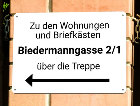 Wegweiser Zu den Wohnungen Bild