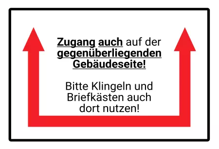 Wegweiser Zugang auch auf den gegenüberliegenden ... Bild