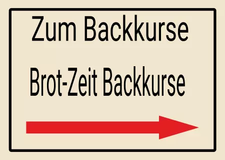 Wegweiser Zum Backkurse Bild