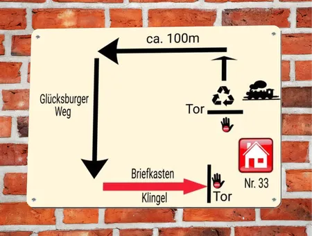 Wegweiser Zum Briefkasten / Klingel Bild