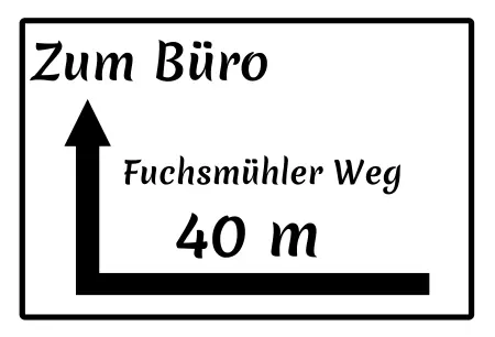 Wegweiser Zum Büro Bild