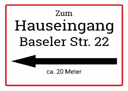 Wegweiser Zum Hauseingang ... Bild